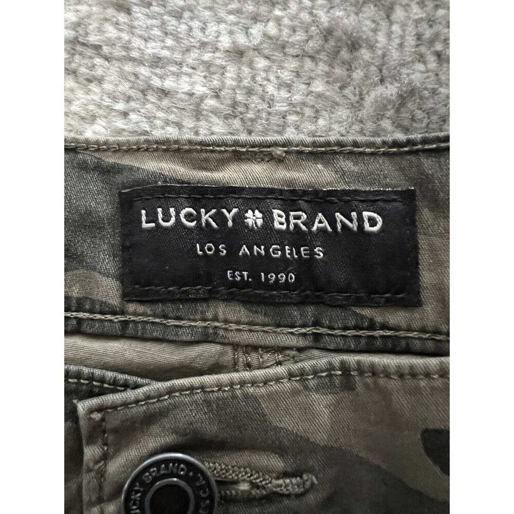 Lucky Brand Pants Womens 12/31 Green Camo Tapered Fit Outdoor Boho Grunge Y2k - Picture 2 of 10